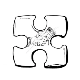 Pièce de puzzle poignée de main